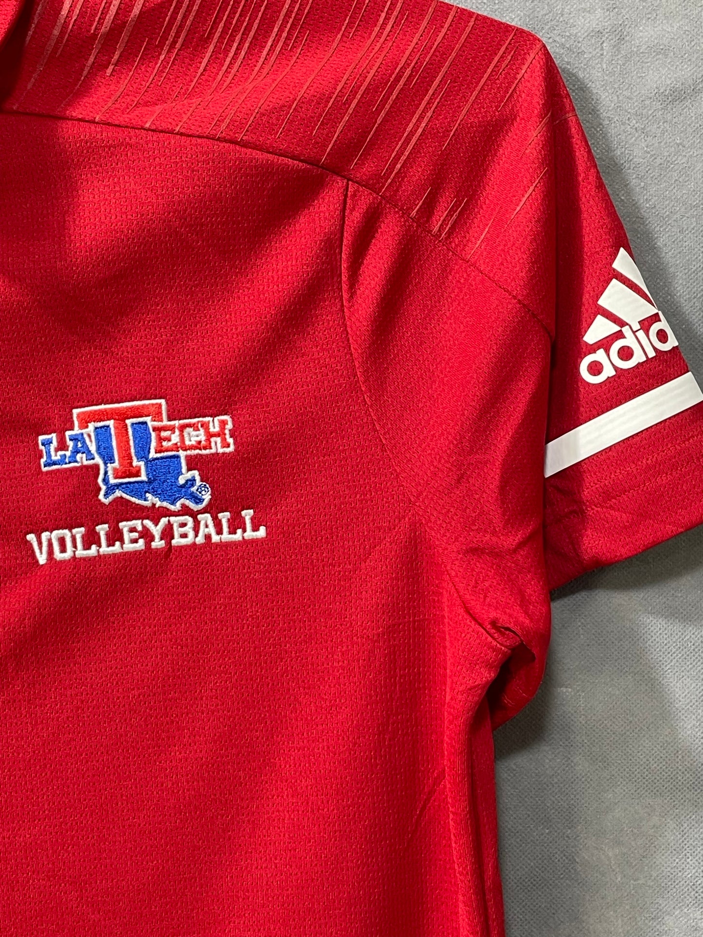 Adidas Red Sport For Women Polo T Shirt Medium