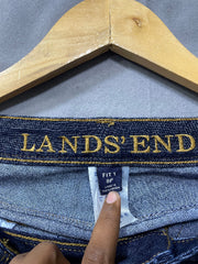 Land End Blue Cotton Jeans For Women Pant Small