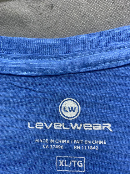 Levelwear Blue Cotton T Shirt For Men X Large