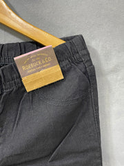 ROEBUCK Black Cotton Polyester For Women Pant Small