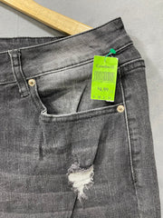 Preloved Labels Gray Denim For Women Pant Medium