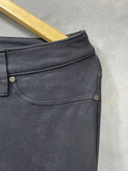 Calvin Klein Black Polyester Nylon For Women Pant Medium
