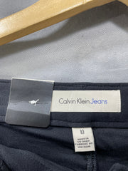 Calvin Klein Black Polyester Nylon For Women Pant Medium