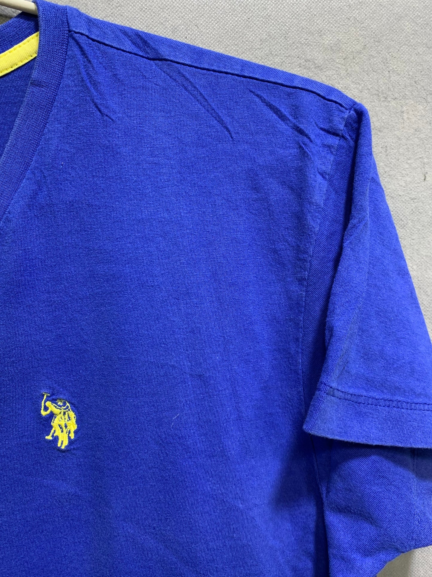 U.S Polo Assn Blue Cotton T Shirt For Men Medium