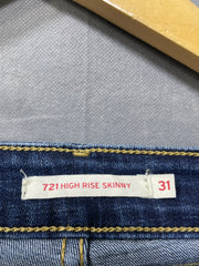 High Rise Skinny Blue Denim For Women Pant Medium