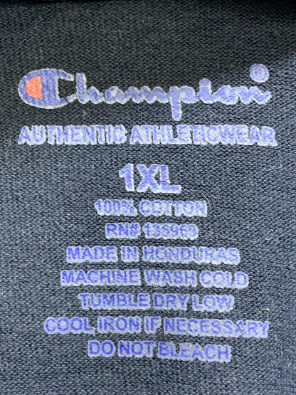Champion Black Cotton T Shirt For Men X Large