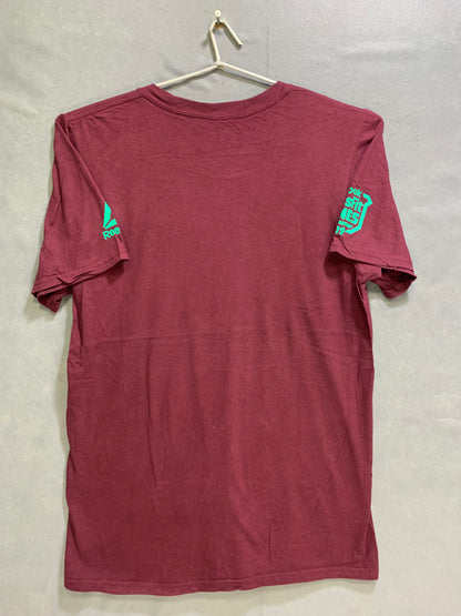 Reebok Maroon Cotton T Shirt For Men Small