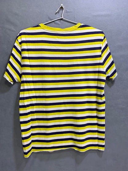 Guess Yellow Cotton T Shirt For Men Small