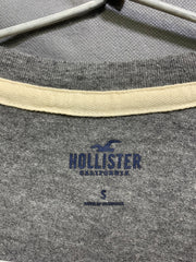 Hollister Branded Original Cotton Gray & Blue T Shirt For Men