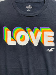 Hollister Branded Original Cotton Black & Orange T Shirt For Men
