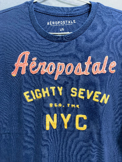 Aeropostale Branded Original Cotton Blue & Yellow T Shirt For Men