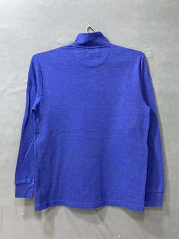 Chaps Blue Cotton Polyester For Men Sweatshirt Medium