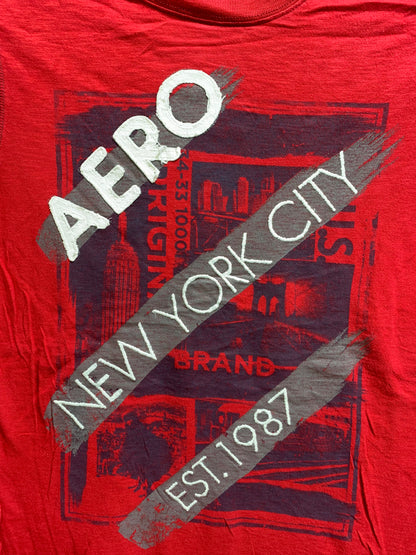 Aeropostale Branded Original Cotton Red & White T Shirt For Men