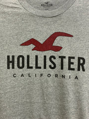 Hollister Branded Original Gray & Red Cotton T Shirt For Men