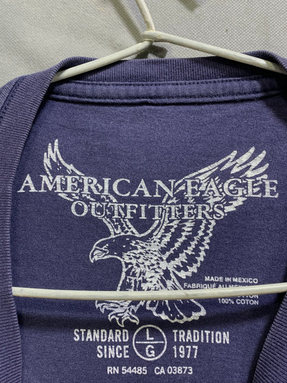 American Eagle Branded Original Red & Blue  Cotton T Shirt For Men