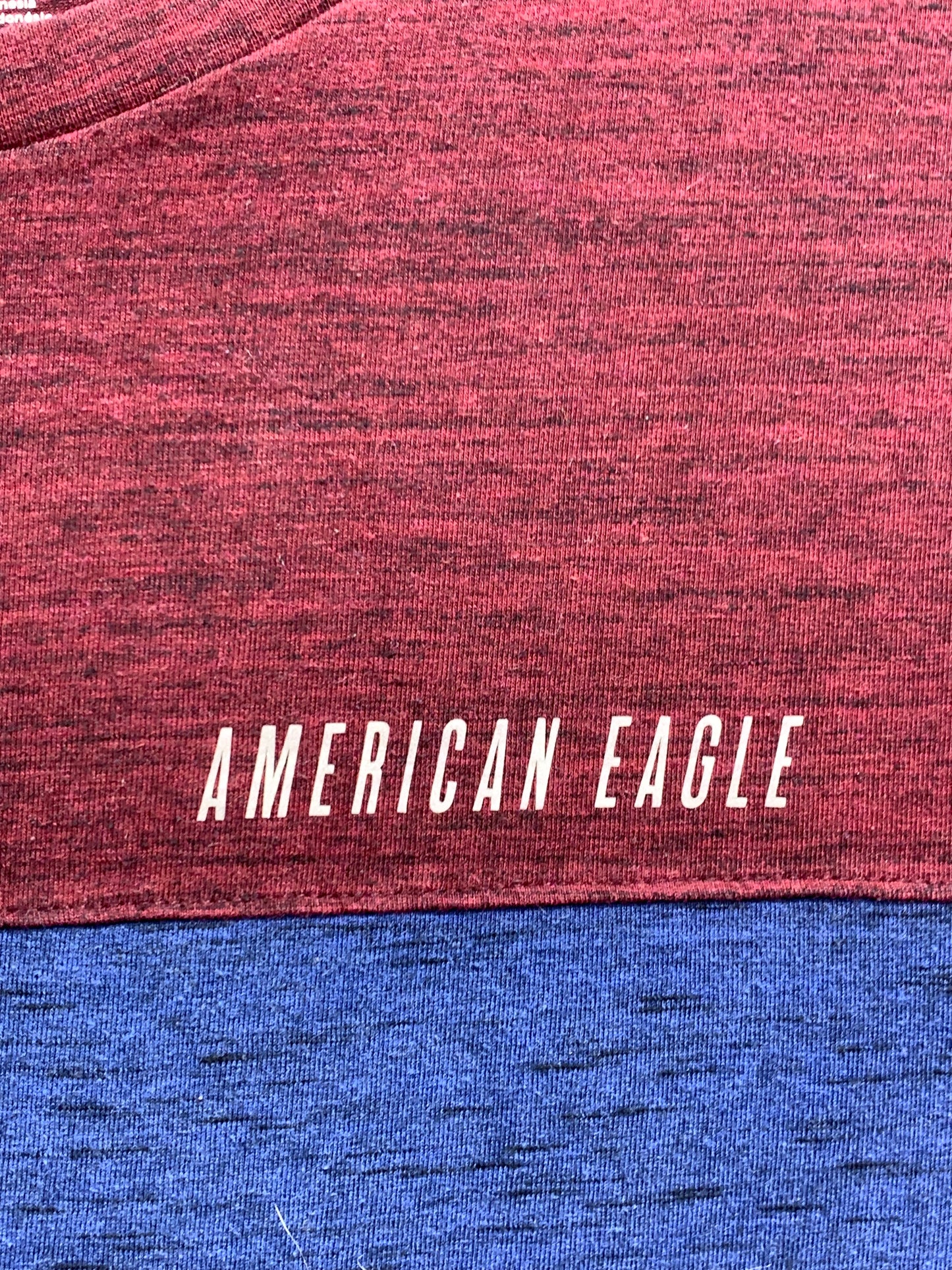American Eagle Branded Original Gray & Maroon Cotton T Shirt For Men