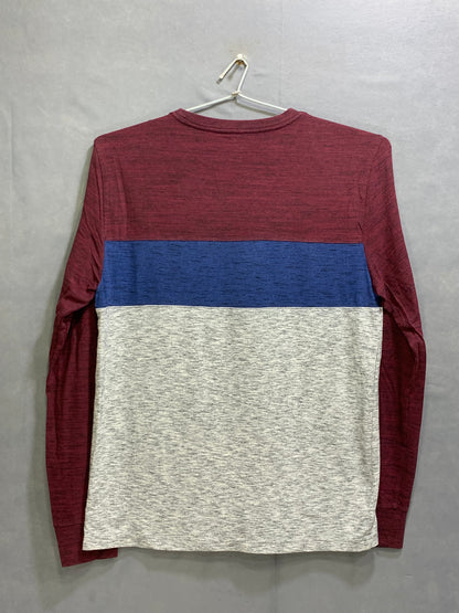 American Eagle Branded Original Gray & Maroon Cotton T Shirt For Men