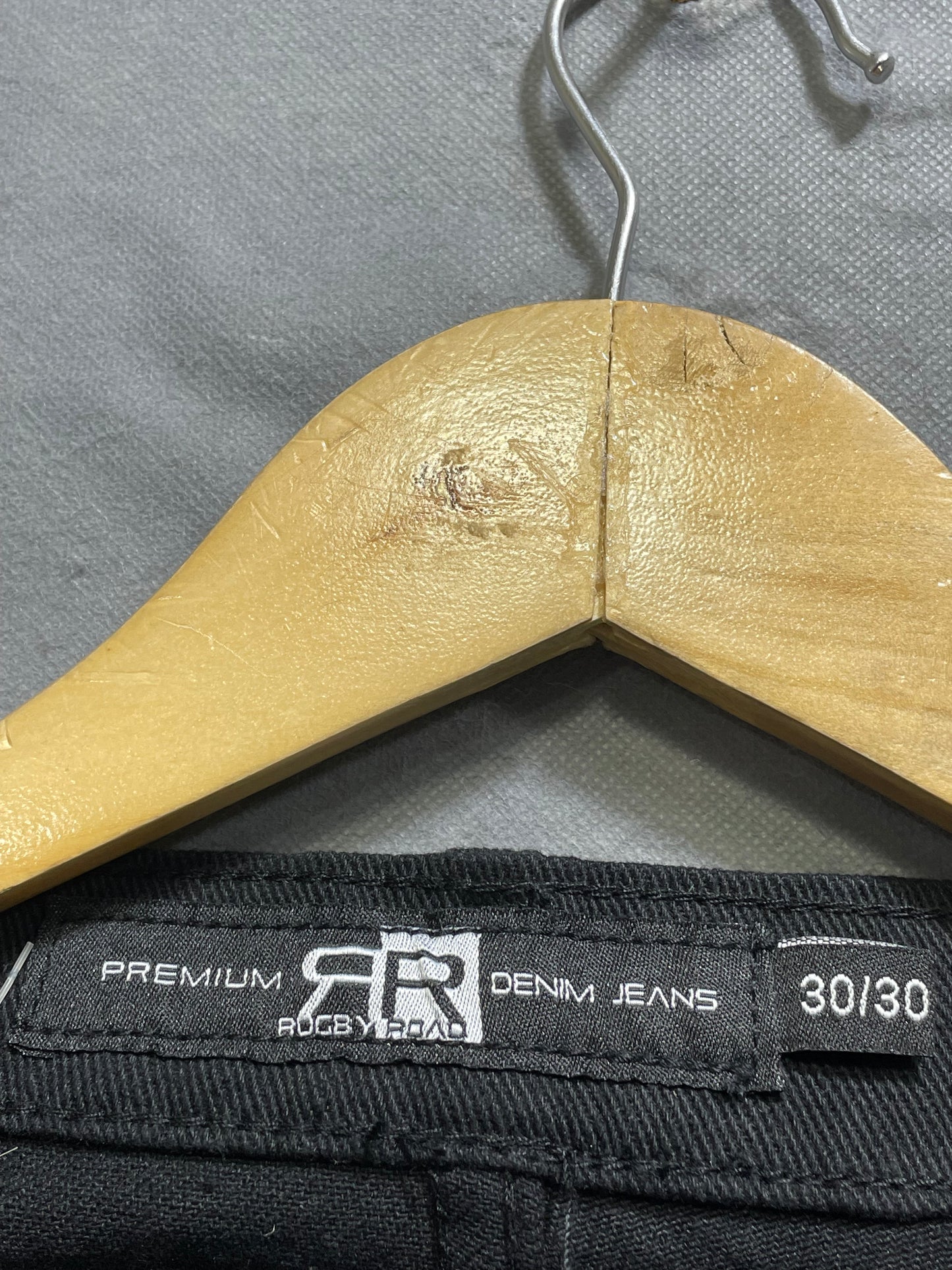 Rugby Road Black Cotton Jeans For Men XS