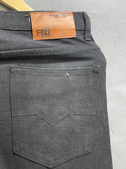 Rugby Road Black Cotton Jeans For Men XS