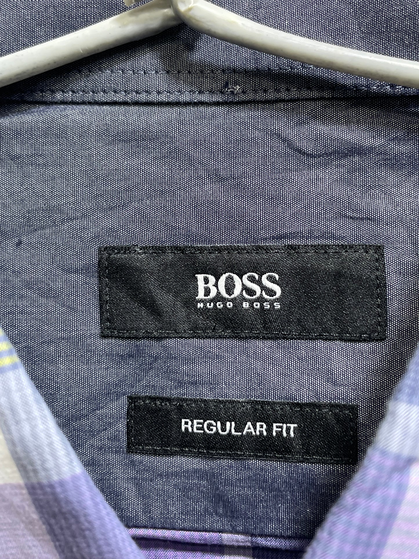 Hugo Boss Purple Cotton Shirt For Men M