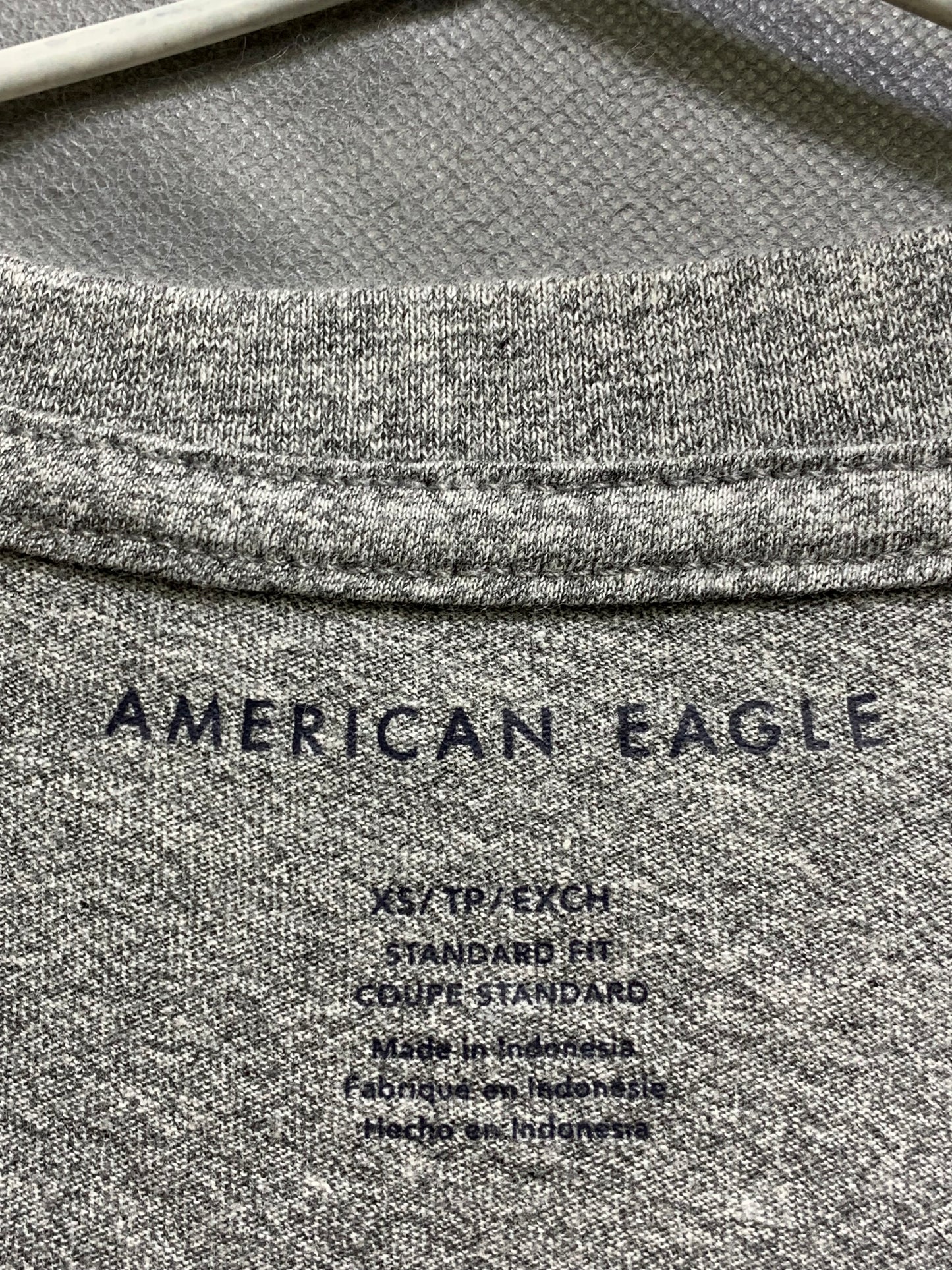 American Eagle Branded Original Gray Cotton T Shirt For Men