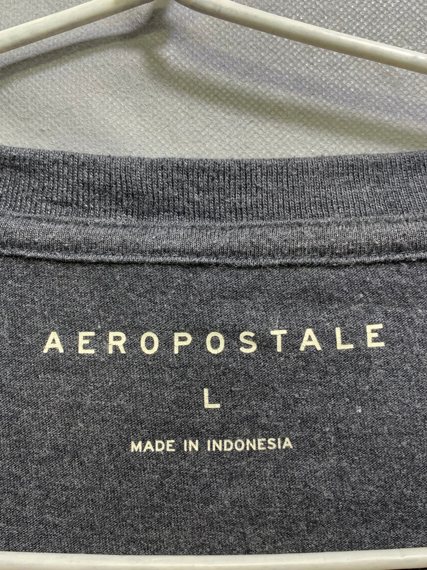 Aeropostale Branded Original Blue & Gray Cotton T Shirt For Men