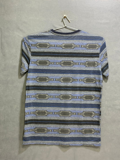 American Eagle Branded Original Blue & Blue Cotton T Shirt For Men