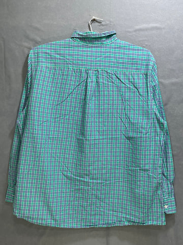 Chaps Green Cotton Shirt For Men XL