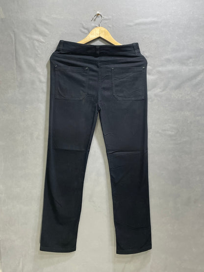 Maeve Maroon & Black Denim Jeans For Men XS