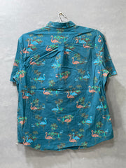 St John Bay Green Cotton Shirt For Men X Large