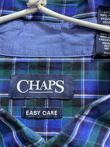 Chaps Blue Cotton Shirt For Men XL