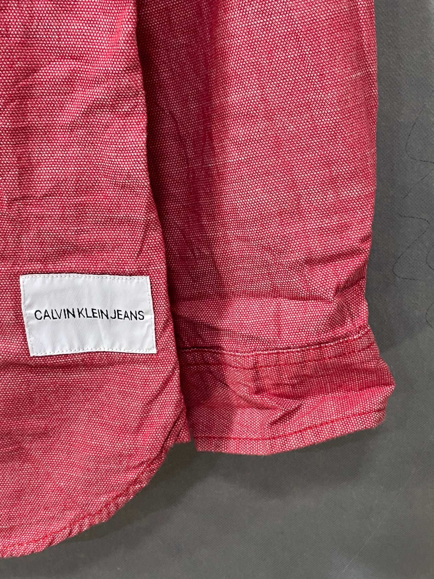 Calvin Klein Jeans Pink Cotton Shirt For Men M