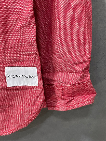 Calvin Klein Jeans Pink Cotton Shirt For Men M
