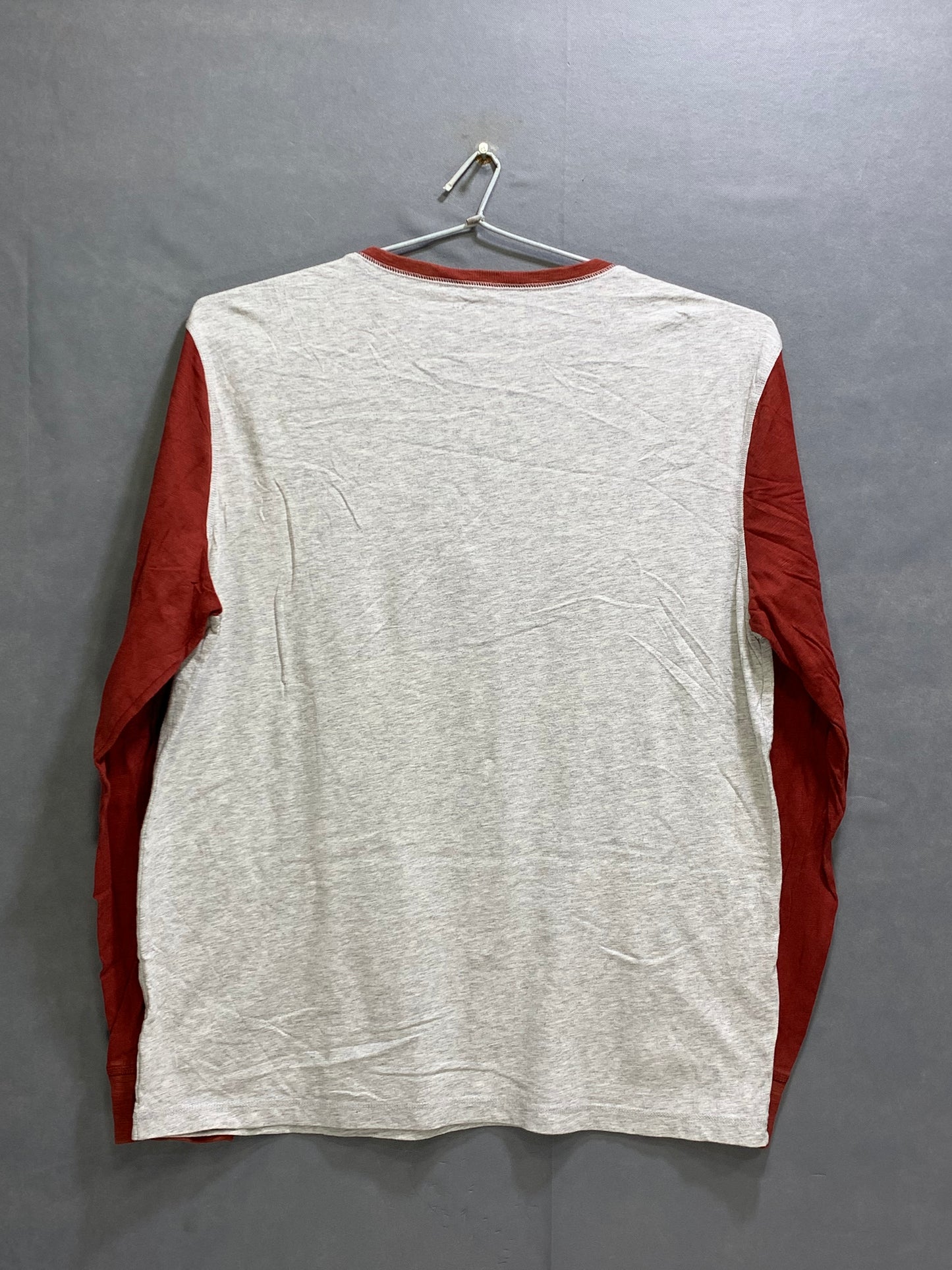 American Eagle Branded Original Gray & Red Cotton T Shirt For Men