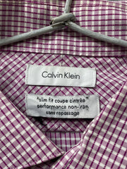 Calvin Klein Purple Cotton Shirt For Men L