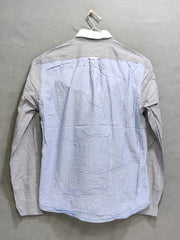 American Eagle Branded Original Blue & Gray Cotton Shirt For Men