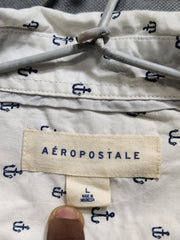 Aeropostale Branded Original White Cotton Shirt For Men