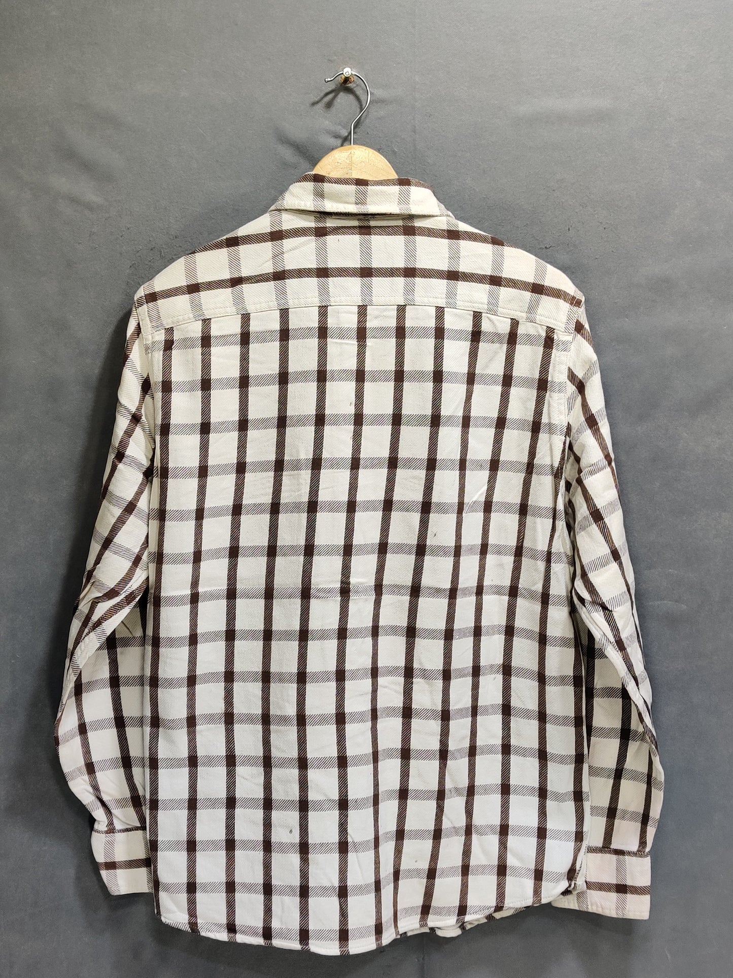 American Eagle Brown Cotton Winter Shirt For Men