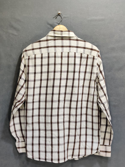 American Eagle Brown Cotton Winter Shirt For Men