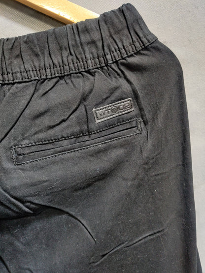 WT02 Black Cotton For Men Cargo Pant S