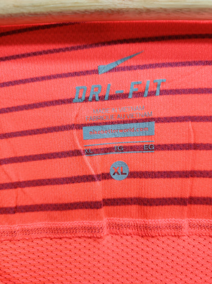 Nike For Orange Sports Men Vest T Shirt L