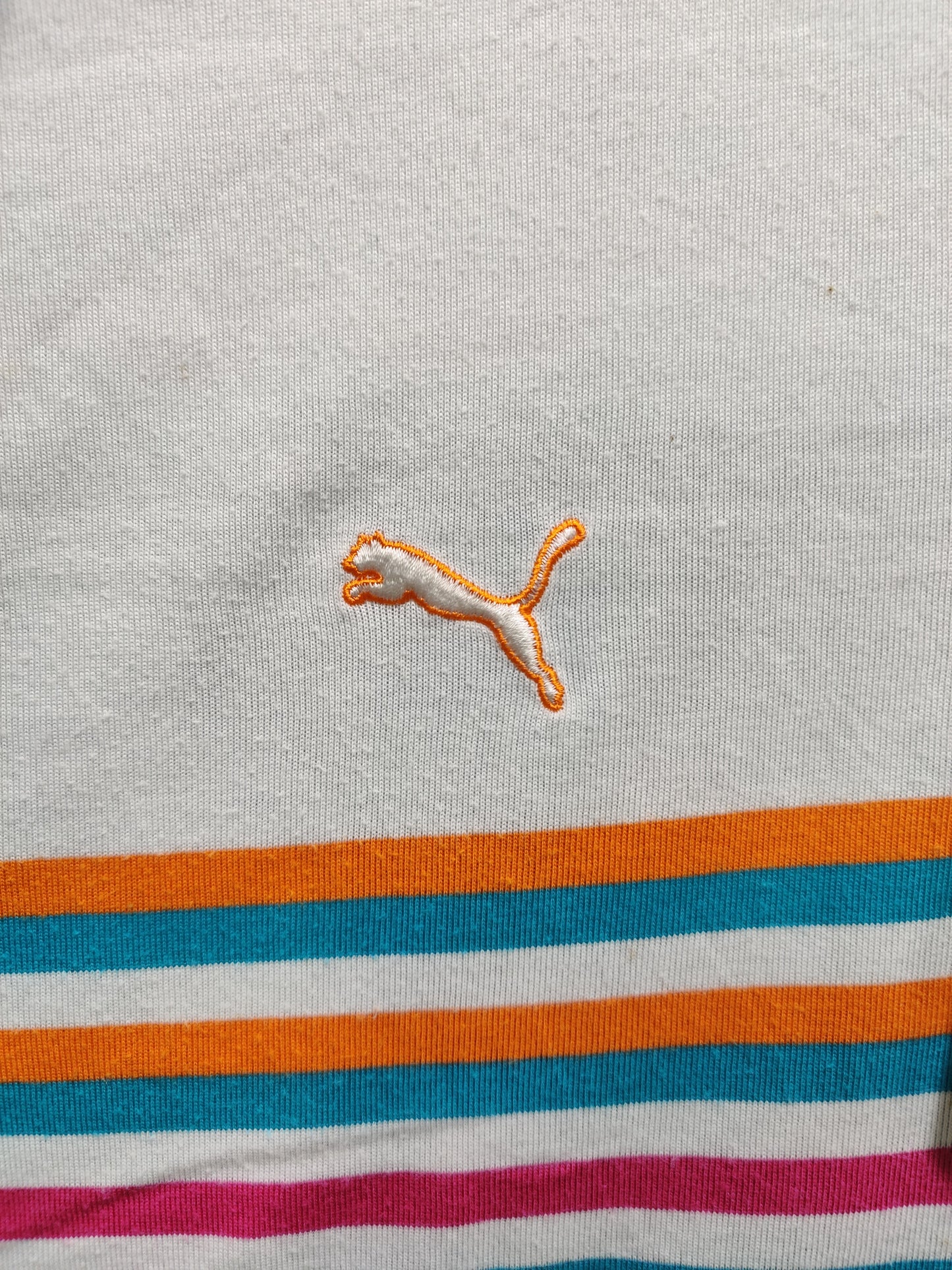 Puma White Cotton Polo T Shirt For Men L
