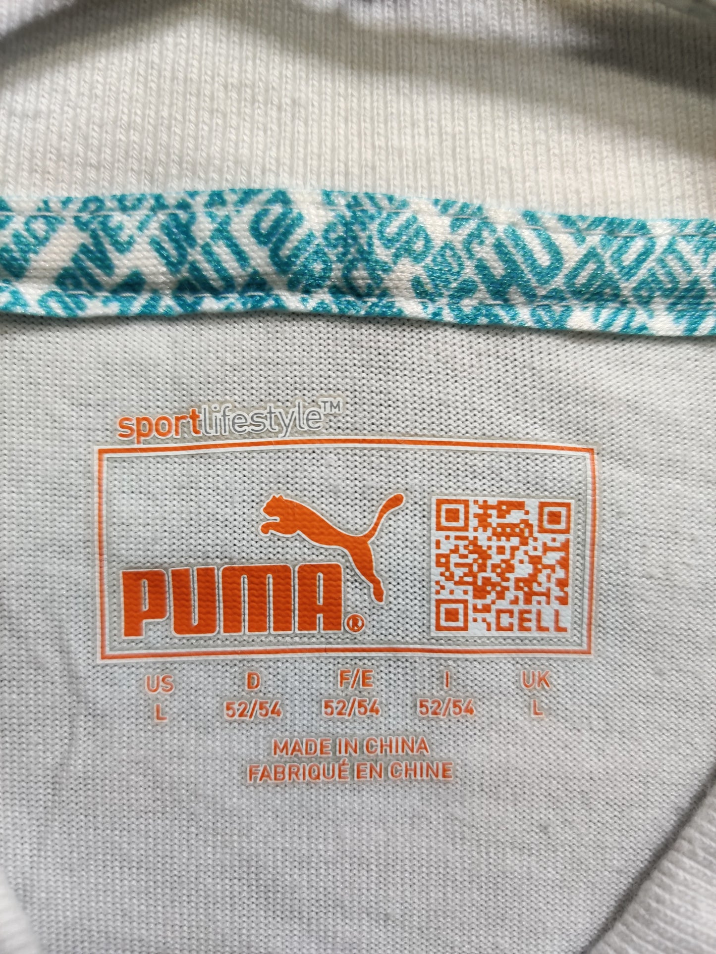 Puma White Cotton Polo T Shirt For Men L