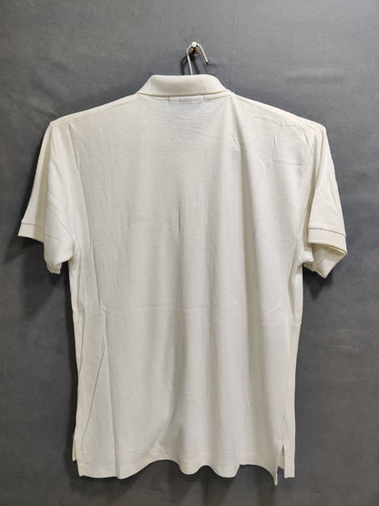 Kings Court White Cotton Polo T Shirt For Men M