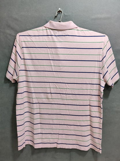 Aeropostale Pink Cotton Polo T Shirt For Men L