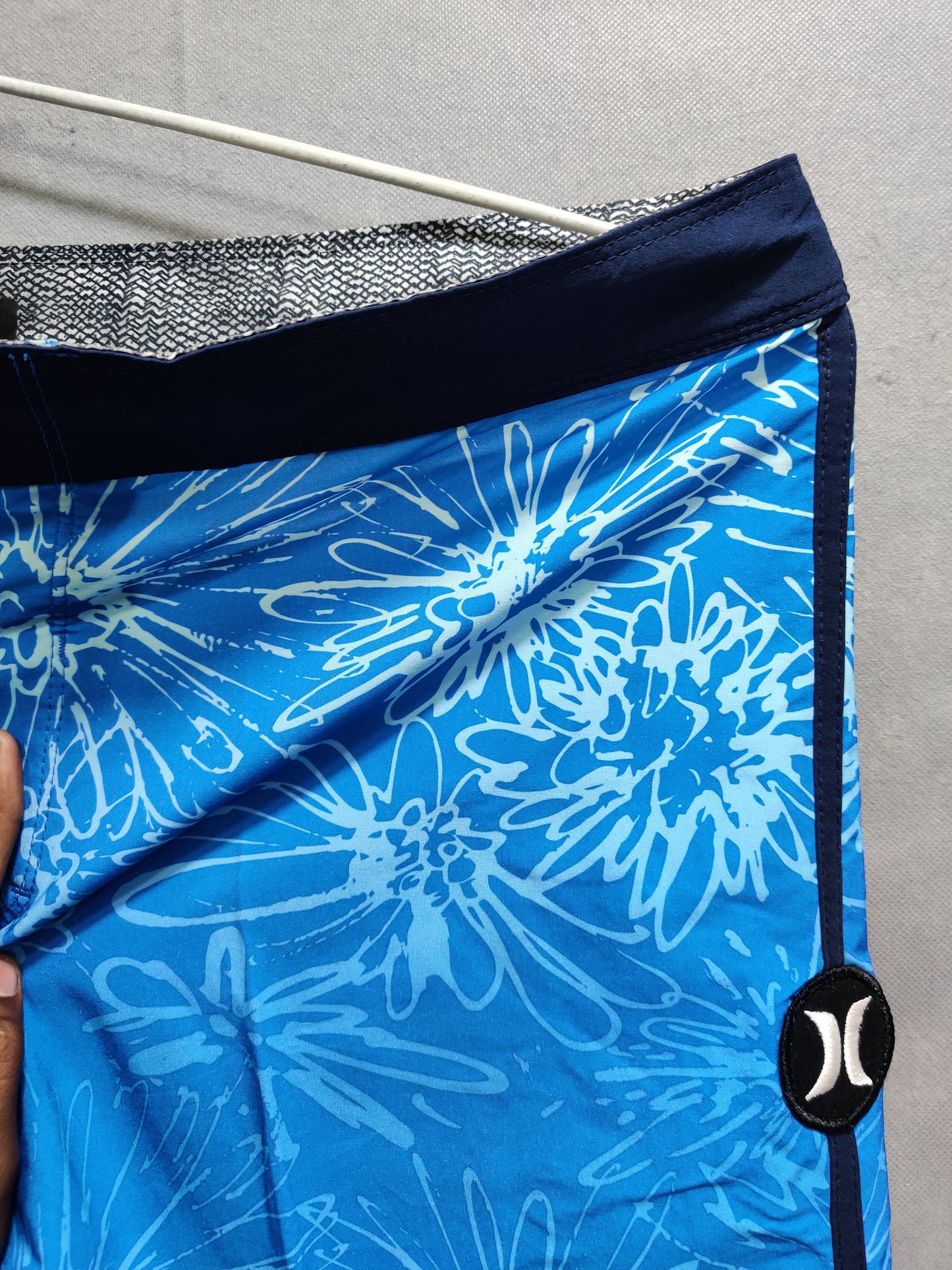 Hurley Blue Polyester Short For Men M