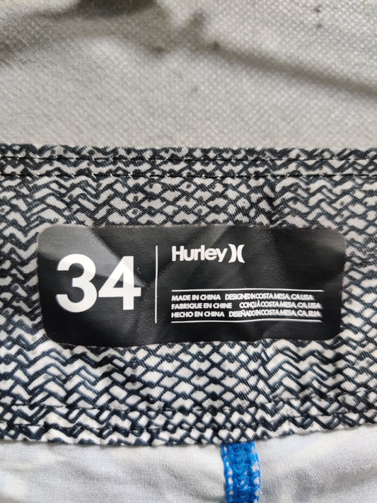 Hurley Blue Polyester Short For Men M