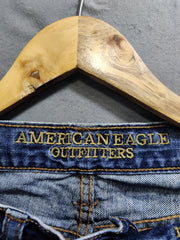 American Eagle Blue Denim Jeans For Women Medium