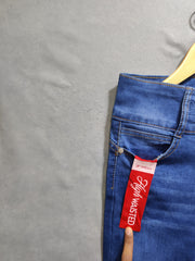 Red Bottom Blue Denim Jeans For Women Large