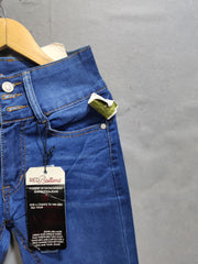 Red Bottom Blue Denim Jeans For Women Large